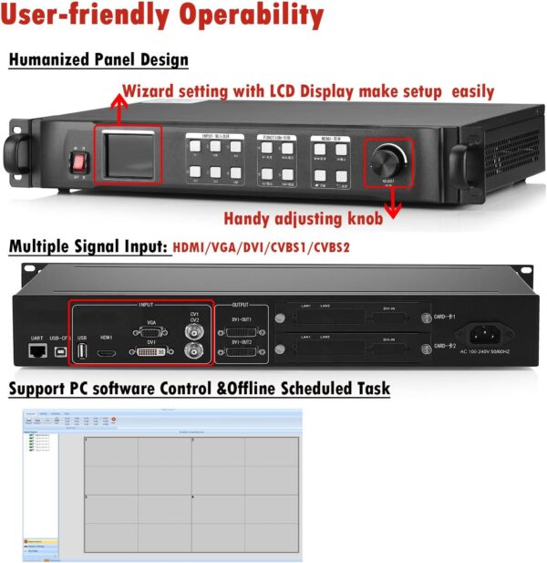 Kystar KS600 LED Display Video Processor Controller HD TV Max Load of 1920 × 1200 @60Hz